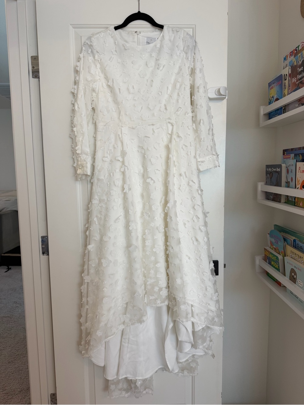 Dainty Jewells Floral Appliqué High Low Dress
